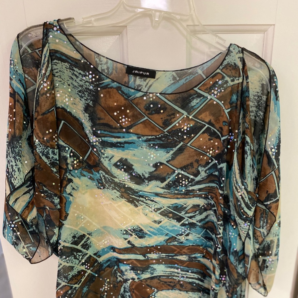 Beautiful Sheer Cold Shoulder Top
